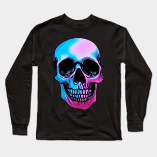 Colorful Melting Skull Long Sleeve T-Shirt